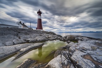 Tranoy Fyr Lighthouse, Tranoy Fyr, Hamaroy, Ofoten, Vestfjord, Nordland, Norway, Europe