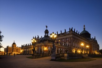 Park Sanssouci is part of the Potsdam palace park ensemble. The New Palace is a palace on the west