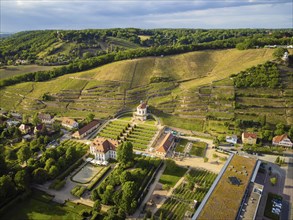 Wackerbarth Castle, originally Wackerbarths Ruh', is a Baroque castle surrounded by vineyards in