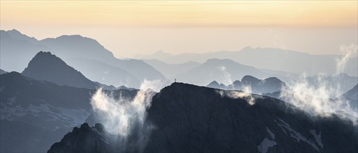 Dramatic mountain landscape, view from Hochkönig, Salzburger Land, Austria, Europe