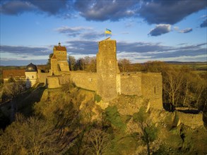 Stolpen Castle in the evening