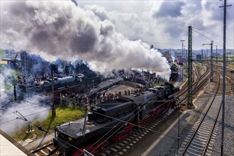 Dresden Steam Locomotive Meeting, 11 to 13 April 2014, around the Dresden-Altstadt depot, Numerous