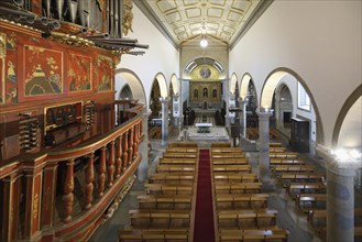 Se Cathedral, Great Organ and central Nave, Faro, Algarve, Portugal, Europe