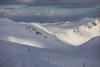 Wintery Mageroya just in front of the North Cape, Norway, Europe