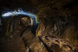 The total length of the passages under Geithain is 1100 m, of which 412 m are currently accessible.