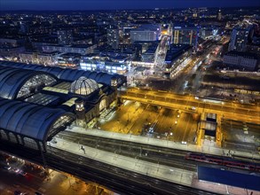 Central station at Wiener Platz. The new construction has been completed, the membrane roof of the