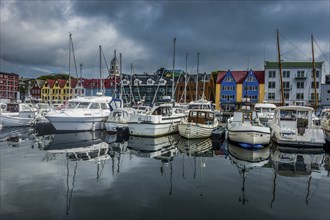 Harbour of Torshavn, capital of Faroe islands, Streymoy, Denmark, Europe