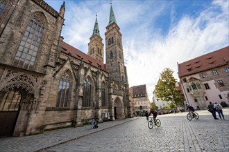 St. Lawrence Protestant Church, Lorenzer Platz, Old Town, Nuremberg, Middle Franconia, Bavaria,