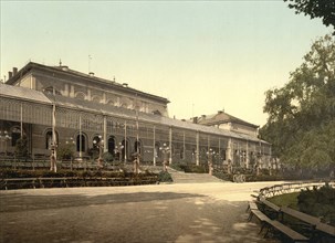 Spa hotel in Bad Homburg vor der Höhe, Hesse, Historic, digitally enhanced reproduction of a