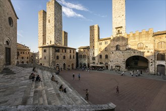 Piazza del Duomo, San Gimignano, Province of Siena, Tuscany, Italy, UNESCO World Heritage Site,