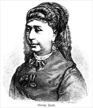 George Sand, portrait, writer, novels, literature, novellas, spiritual education in France,