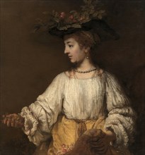 Flora, painting by Rembrandt van Rijn (1606) (1669), Historic, digitally enhanced reproduction of