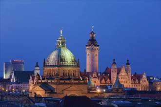 View of the Leipzig skyline