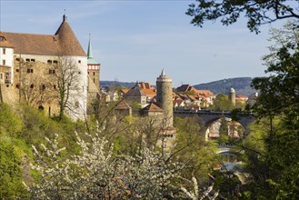 View of the old town of Bautezen, seen from the Postschberg