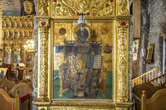 Icon in the interior of the Agios Lazaros Church in Larnaka, Cyprus, Europe