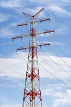 Electricity pylon, high-voltage pylon for crossing 380 kilovolt high-voltage lines over the Elbe,