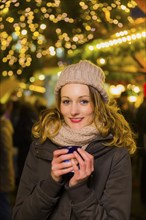 Young woman at the Striezelmarkt