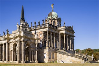 Park Sanssouci is part of the Potsdam palace park ensemble. Colonnade with Triumphal Gate