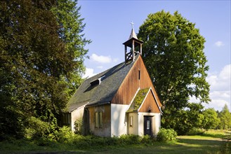 Old chapel next to the former sanatoriums in Bad Reiboldsgrün. The sanatoriums in Bad Reiboldsgrün