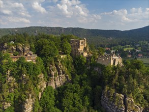 Oybin Castle and Monastery Ruins in the Zittau Mountains