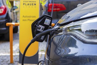 E-charging point in Plauen city centre