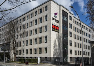 Headquarters Berlin Logo and Securitas at Halleschen Ufer, Berlin-Kreuzberg, Germany, Europe