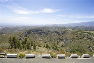 Caldera de Bandama in the Bandama Natural Park or Monumento Natural de Bandama, Las Palmas