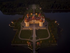 Moritzburg Baroque Palace in the Evening