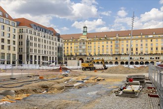 Once again, Dresden's Altmarkt is being dug up to improve the media supply for the big festivals,