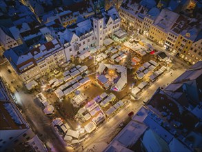 The Freiberg Christmas Market on the Obermarkt in front of the town hall