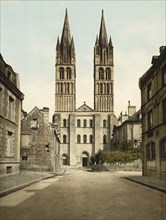 Former Benedictine Abbey with the Monastery Church of Saint-Etienne, Caen in Normandy, France, c.