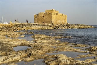 The medieval fort at the port of Paphos, Cyprus, Europe