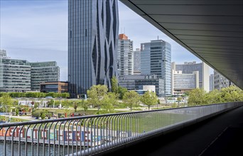 High-rise buildings in Donaupark, Donau City, Vienna Austria