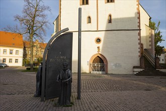 Borna is a large district town in Saxony, about 30 km south of Leipzig. Emmaus Church with Martin