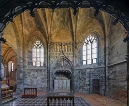 Choir with Tomba of Lodovico II di Saluzzo also Ludovico II del Vasto, burial place in French