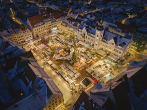 The Freiberg Christmas Market on the Obermarkt in front of the town hall