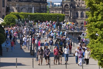 The Brühlsche Terrasse is an architectural ensemble and a tourist attraction in Dresden. The