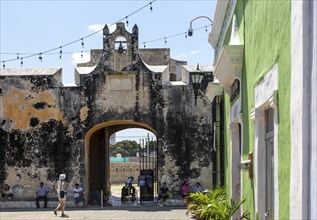 Puerta de Tierra gateway entrance, Fortifications Spanish military architecture of city walls,