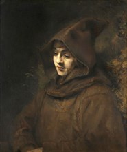 Rembrandt's son Titus in a monk's habit, painting by Rembrandt van Rijn (1606) (1669), Historic,