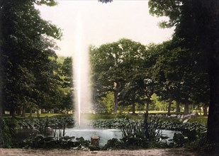 Unter den Eichen, Park in Bad Harzburg in the Harz Mountains, Lower Saxony, Historic, digitally