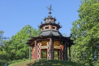 Chinese Pavilion on Schneckenberg in Eremitage, historical park, landscape park, Rococo, built from