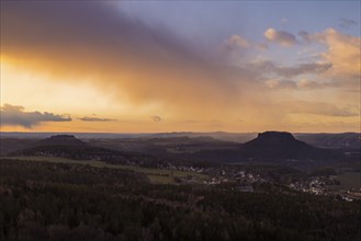 Sunset at Papstein in Saxon Switzerland