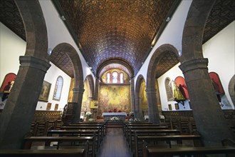 Church Templo Parroquiale de San Matias, interior, Artenara, Las Palmas province, Gran Canaria,