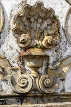 Fountain in baroque art and carved in stone in the responsible for bringing water to the city of