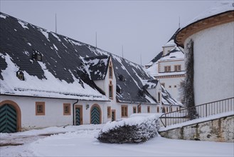 Augustusburg Hunting Lodge in the wintry Ore Mountains