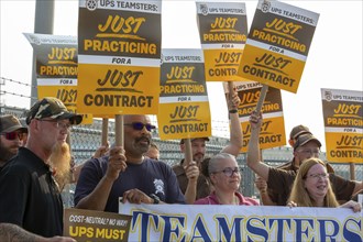 Livonia, Michigan USA, 30 June 2023, Members of the Teamsters Union carried just practicing picket