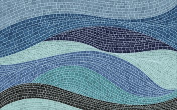 Waves background, vector illustration graphic mosaic