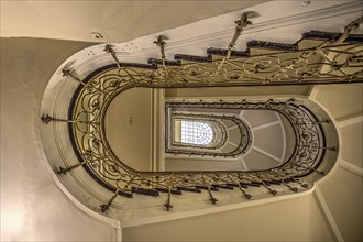 Staircase in old building, Hamburg, Germany, Europe