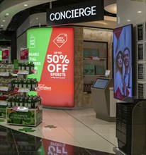 Concierge duty free shopping, South Terminal, London Gatwick airport, England, UK