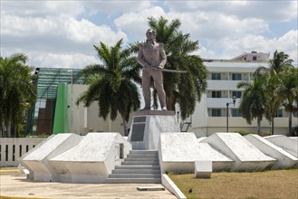 Statue sculpture of Capitan de Fragata Pedro Sainz de Baranda y Barreiro died 1845, Campeche city,